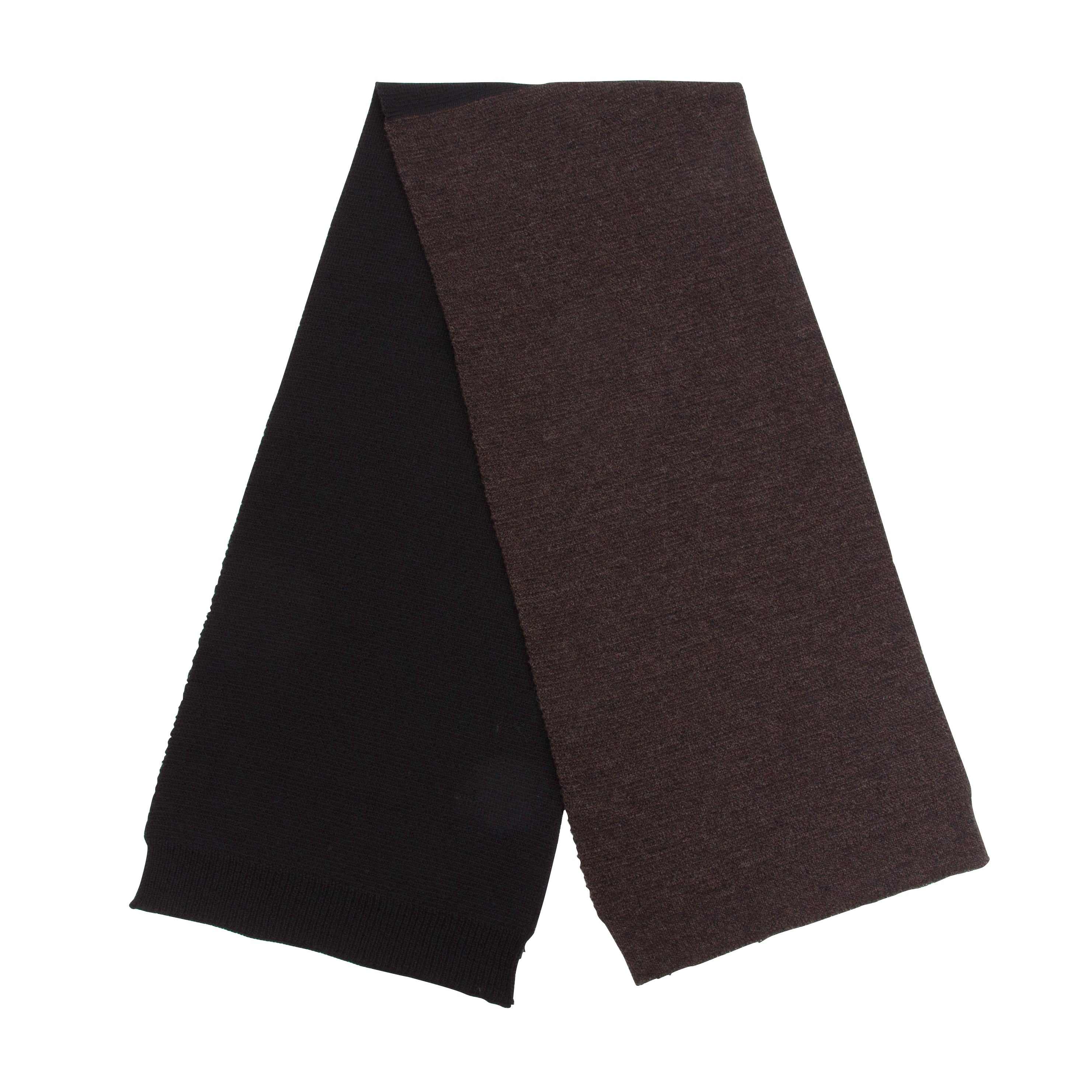 MHL | MHL - Colour Block Scarf - Utility Wool - Brown/Black