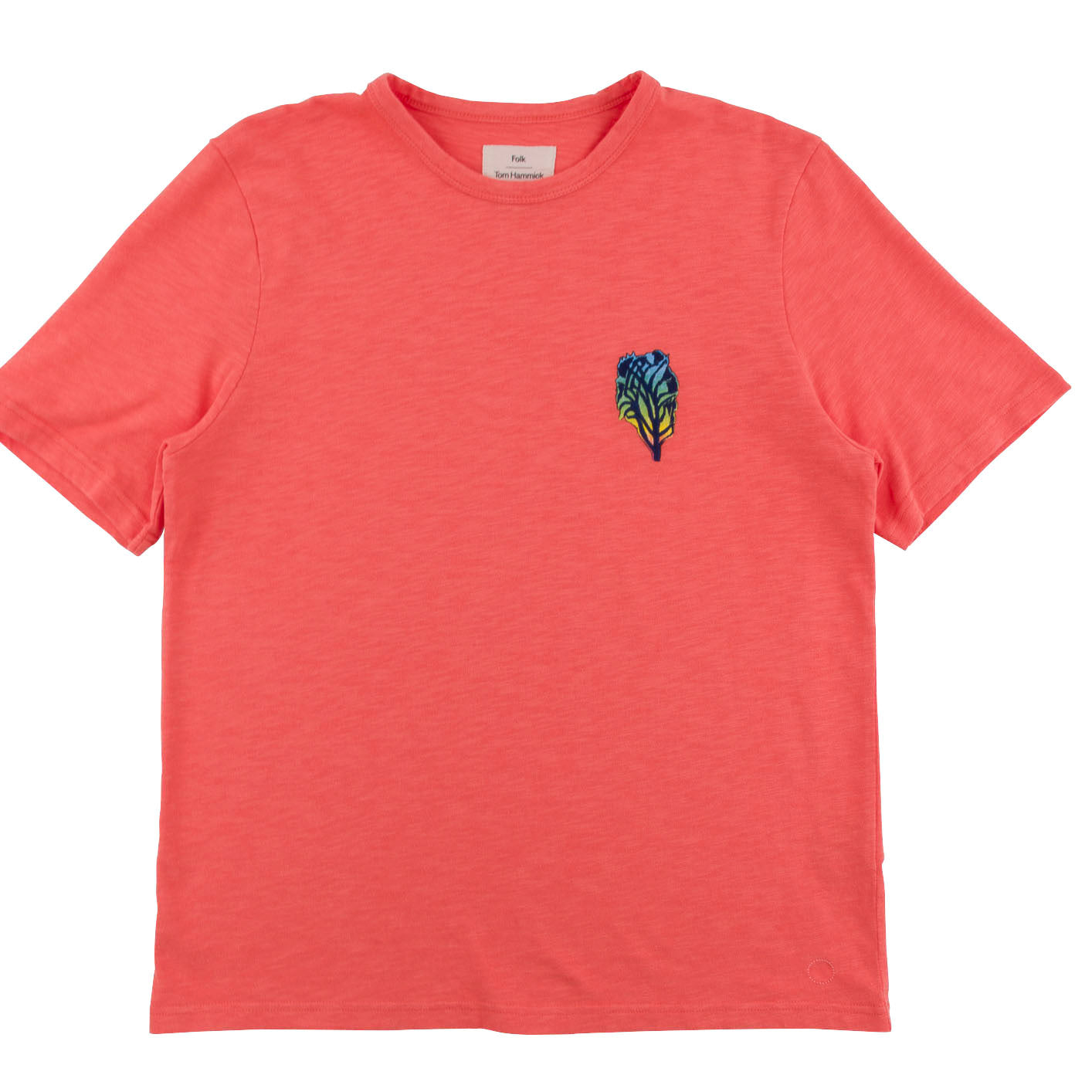 Folk | Slub Embroidered Tee - Pink TH