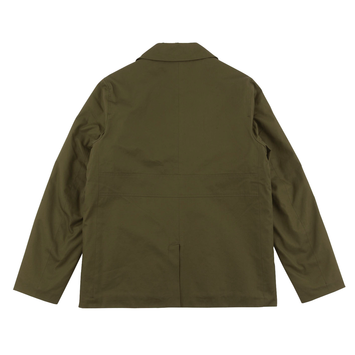 Folk | Twill And Twill Fleece Peacoat - Bottle Green