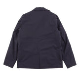 Folk | Twill And Twill Fleece Peacoat - Navy