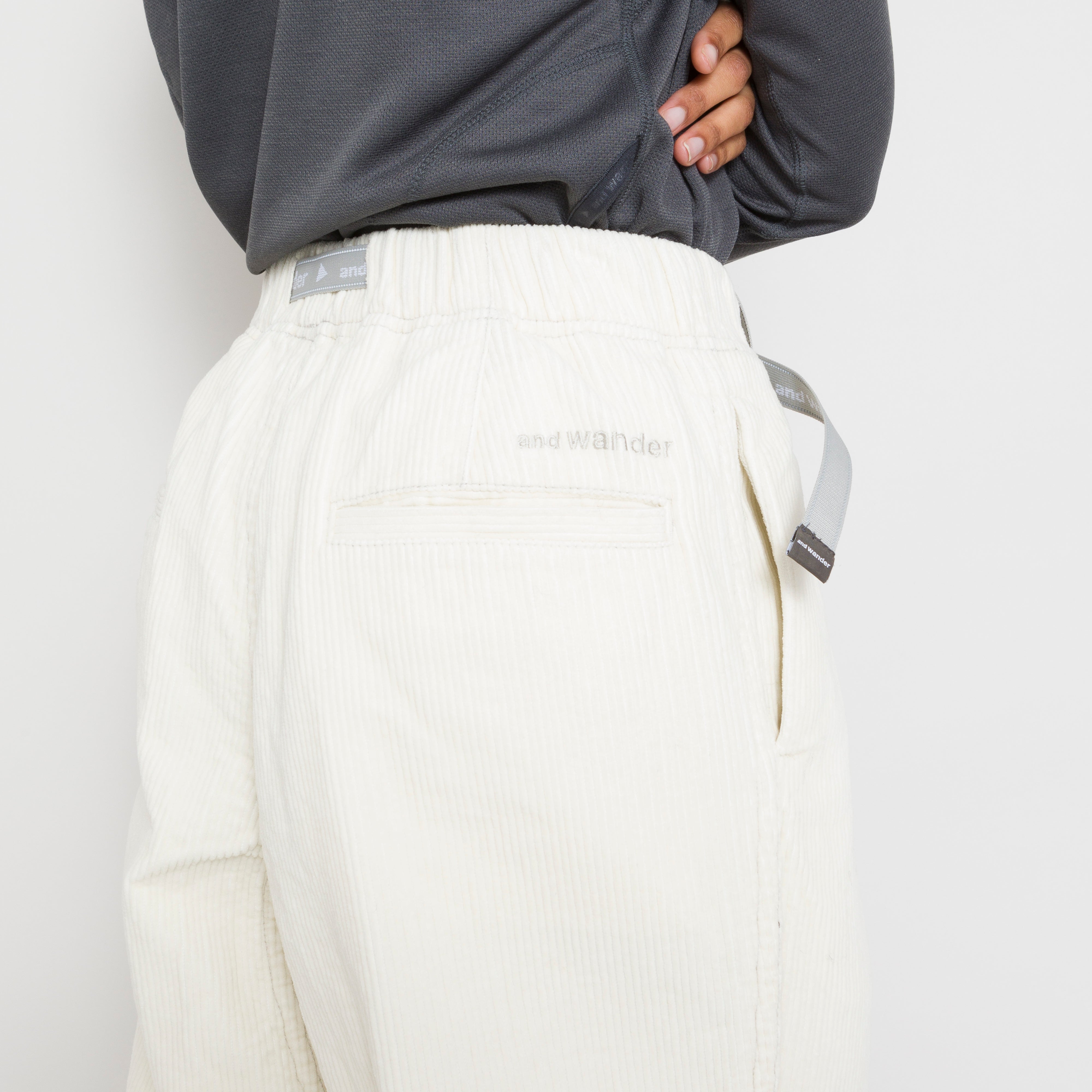 AND WANDER - 79 Corduroy pants - Off White