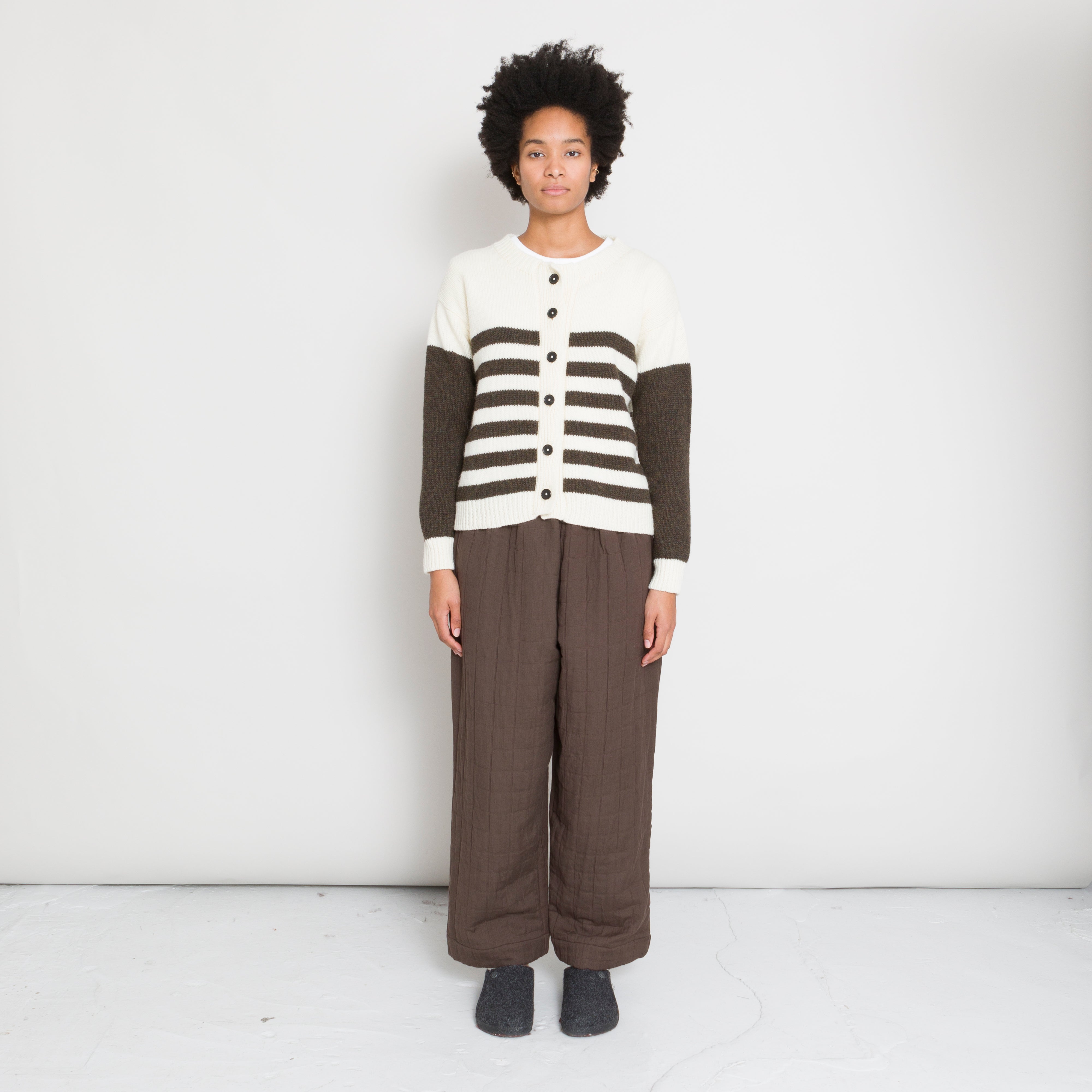 Cawley | Cawley - Rosa Cardigan - Ecru/Bracken