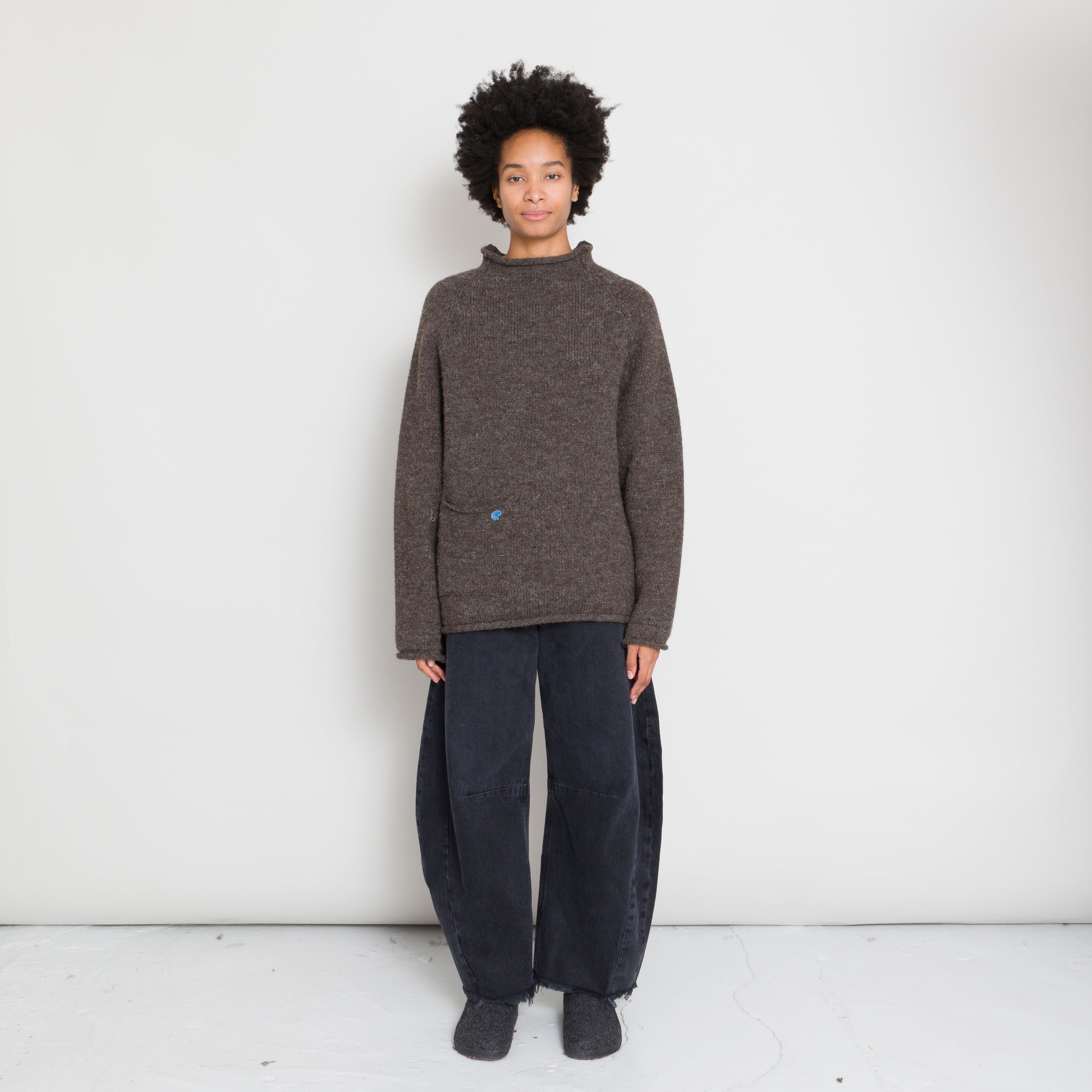 Xenia Telunts - Fisherman Sweater - Brown — Folk