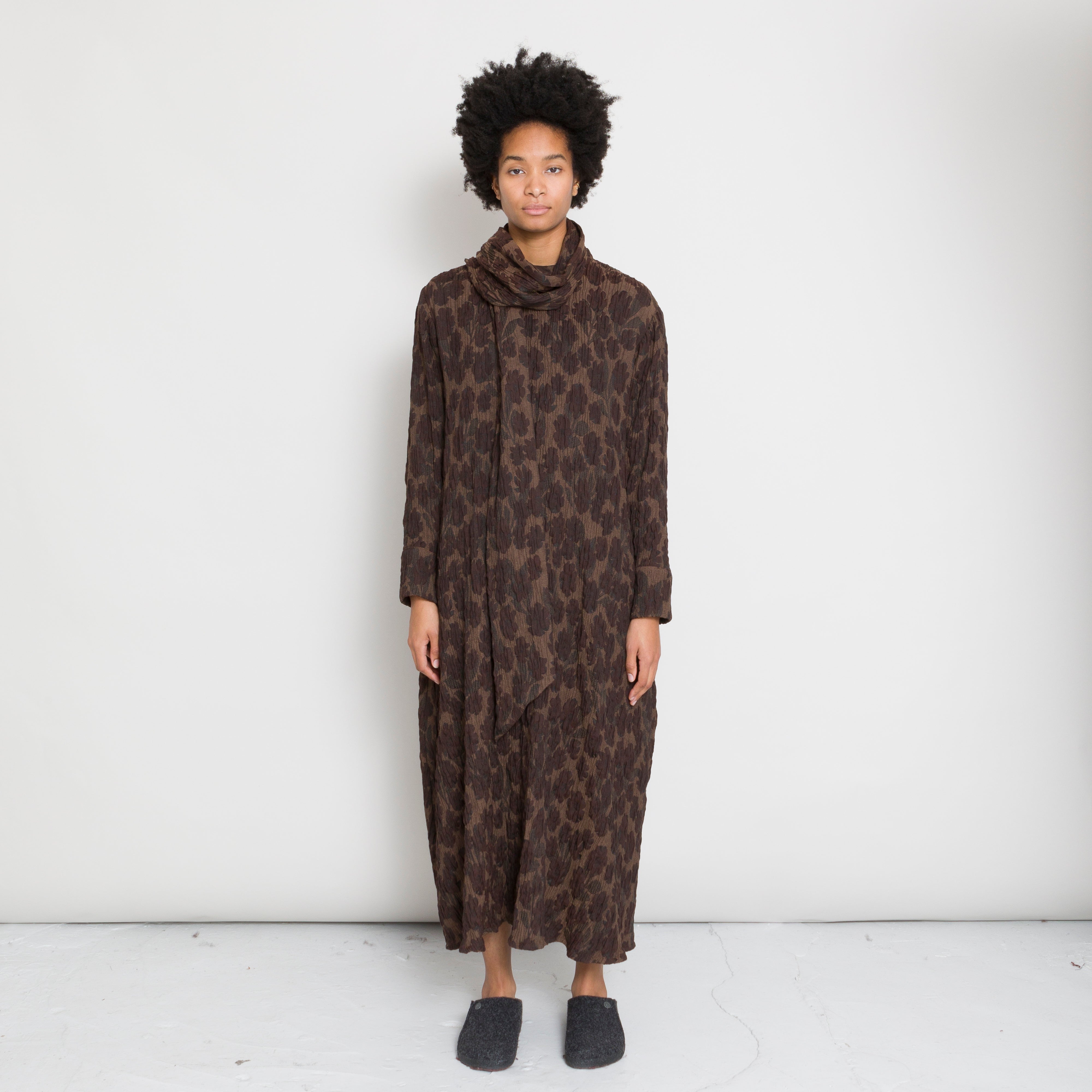 Xenia Telunts | Xenia Telunts - Drape Dress - Brown