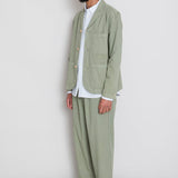 Wide Fit Trouser - Sage Summer Twill