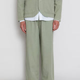 Wide Fit Trouser - Sage Summer Twill