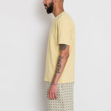 Contrast Sleeve T-Shirt - Wheat