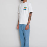 Barrel Leg Trouser - Bleached Denim