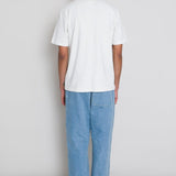 Barrel Leg Trouser - Bleached Denim