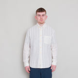 Relaxed Fit Shirt - Natural Crinkle Stripe