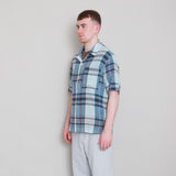 SS Soft Collar Shirt - Ocean Blue Check