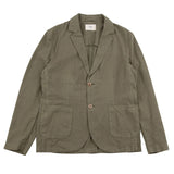 Cotton Linen Blazer - Olive