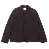 Cotton Linen Blazer - Soft Black