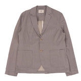 Cotton Linen Blazer - Stone Stripe