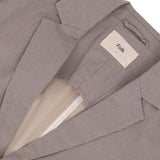 Cotton Linen Blazer - Stone Stripe