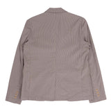 Cotton Linen Blazer - Stone Stripe