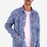 Assembly Jacket - Soft Blue Waffle Check