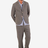 Cotton Linen Blazer - Dark Sage