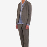 Cotton Linen Blazer - Dark Sage