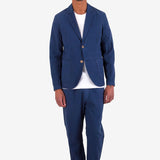 Cotton Linen Blazer - Soft Navy