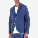 Cotton Linen Blazer - Soft Navy