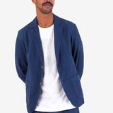 Cotton Linen Blazer - Soft Navy