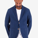 Cotton Linen Blazer - Soft Navy