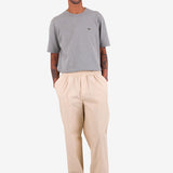 Drawcord Loose Trousers - Light Stone