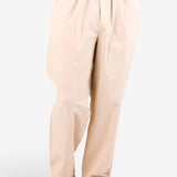 Drawcord Loose Trousers - Light Stone