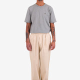 Drawcord Loose Trousers - Light Stone