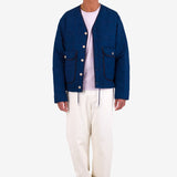 Lightweight Liner Jacket - Indigo Microcheck