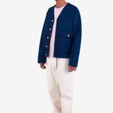 Lightweight Liner Jacket - Indigo Microcheck