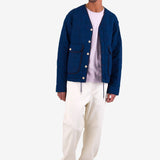 Lightweight Liner Jacket - Indigo Microcheck