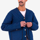 Lightweight Liner Jacket - Indigo Microcheck