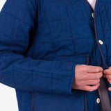 Lightweight Liner Jacket - Indigo Microcheck