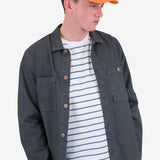 Patch Overshirt - Charcoal Hemp Canvas