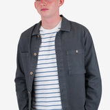 Patch Overshirt - Charcoal Hemp Canvas