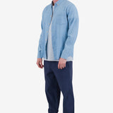 Relaxed Fit Shirt - Indigo Microcheck