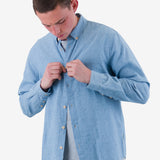 Relaxed Fit Shirt - Indigo Microcheck