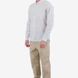 Relaxed Fit Shirt - Sage Microstripe Slub