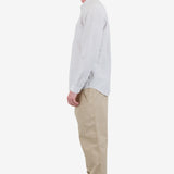 Relaxed Fit Shirt - Sage Microstripe Slub