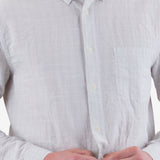 Relaxed Fit Shirt - Sage Microstripe Slub