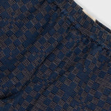 Relaxed Short - Indigo Mix Checkerboard