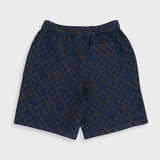 Relaxed Short - Indigo Mix Checkerboard