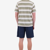 Shadow Stripe T-Shirt - Light Sage Melange