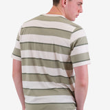 Shadow Stripe T-Shirt - Light Sage Melange