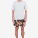 Swimshort - Orange / Sage Shadow Print