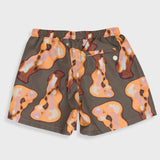 Swimshort - Orange / Sage Shadow Print