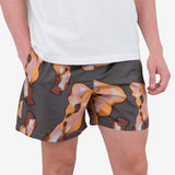 Swimshort - Orange / Sage Shadow Print