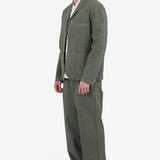 Wide Fit Blazer - Sage Overdyed Stripe